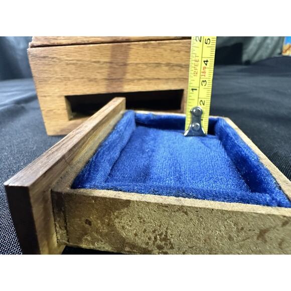 Small Wooden Trinket Box 5” X 3” X 3 1/4” - Picture 14 of 16
